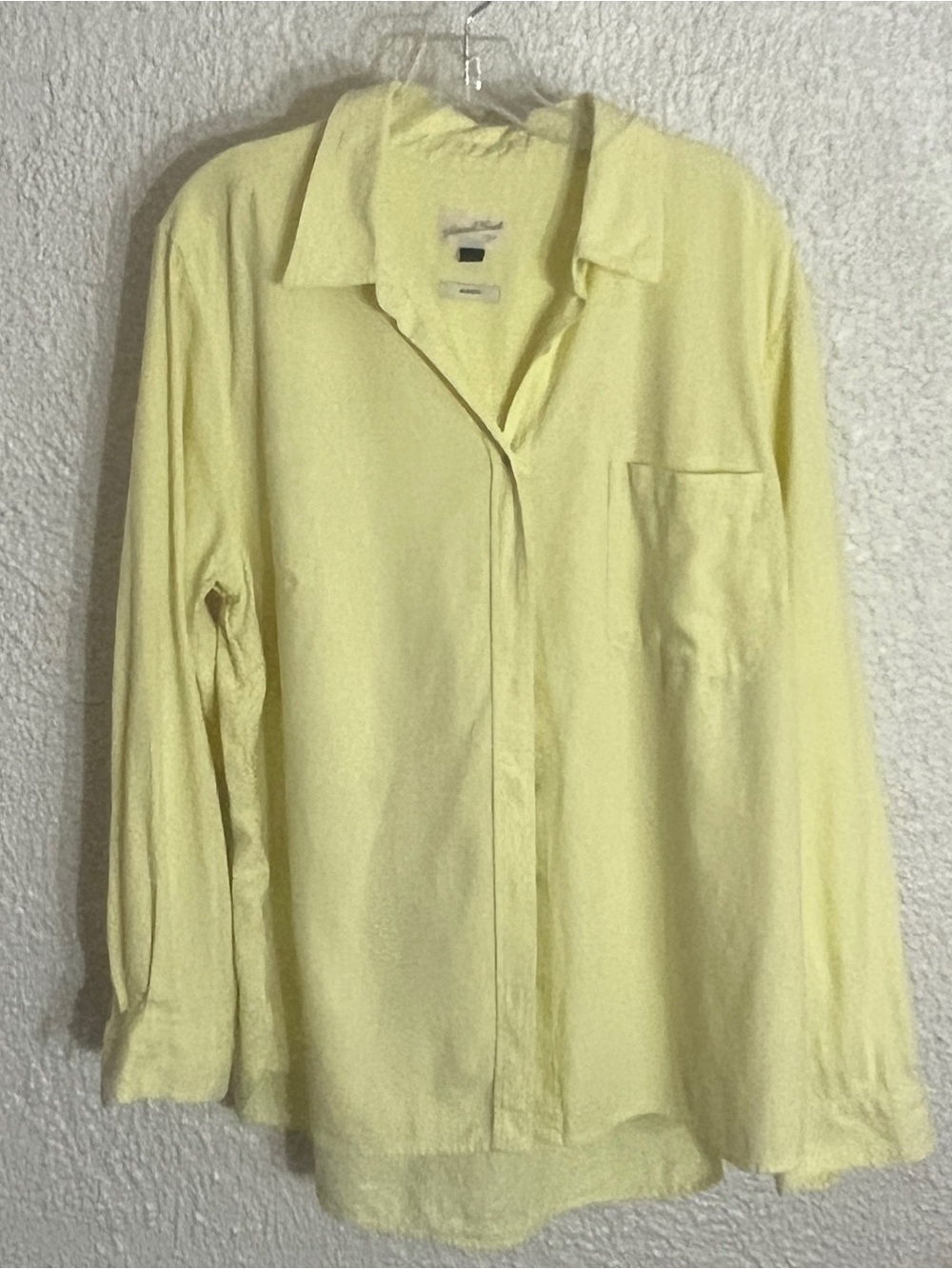 Universal Thread Pale Yellow Relaxed-Fit Button Shirt